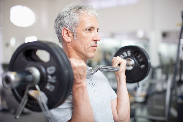 Man lifting weights