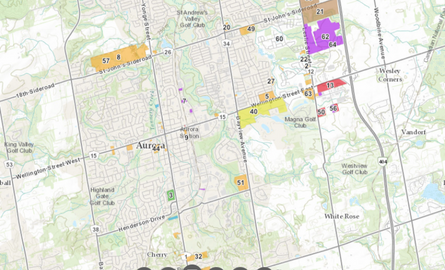 Map of the Town of Aurora