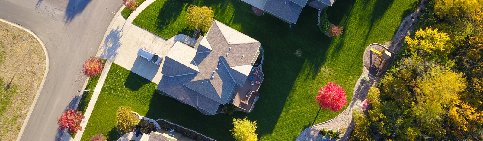 Bird's eye view of neighbourhood