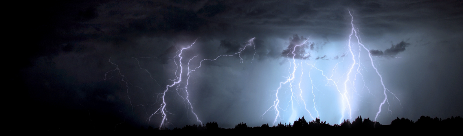 Photo of multiple lightning strikes
