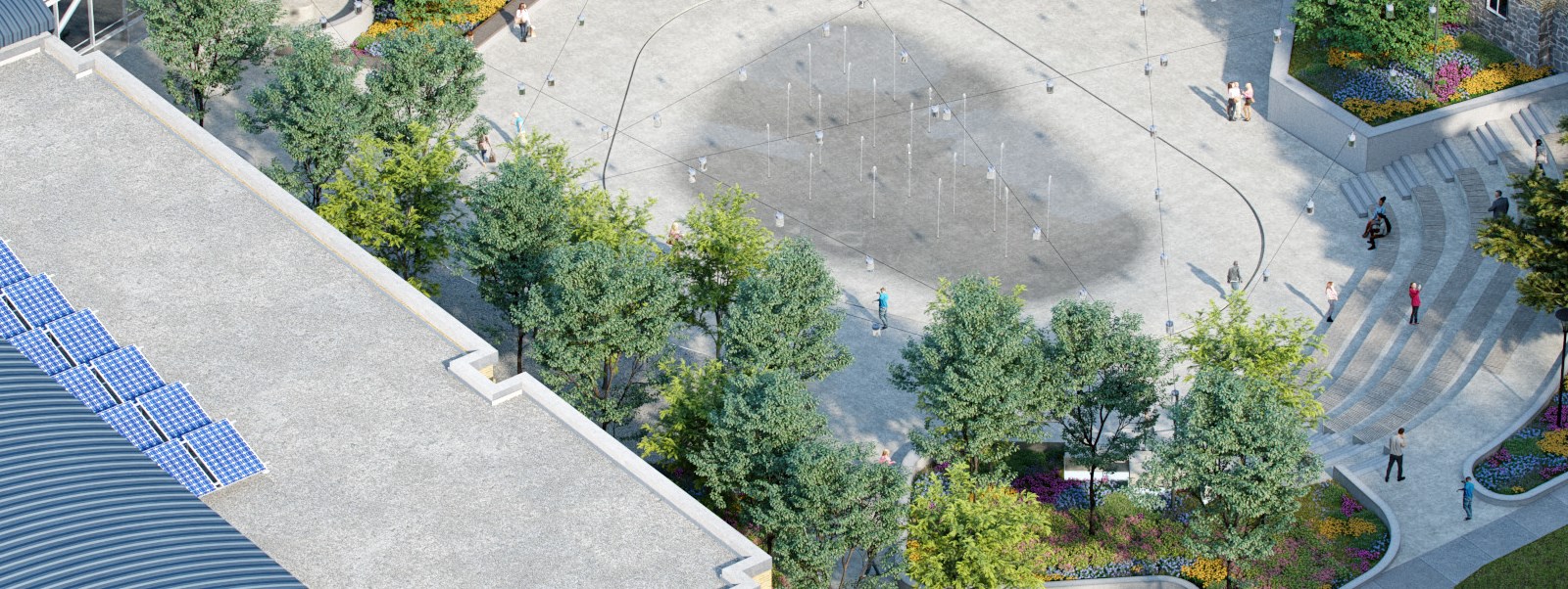 Birds eye view of Aurora's Library Square