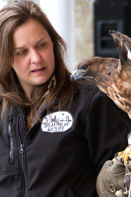 Speaking of wildlife photo lady with bird