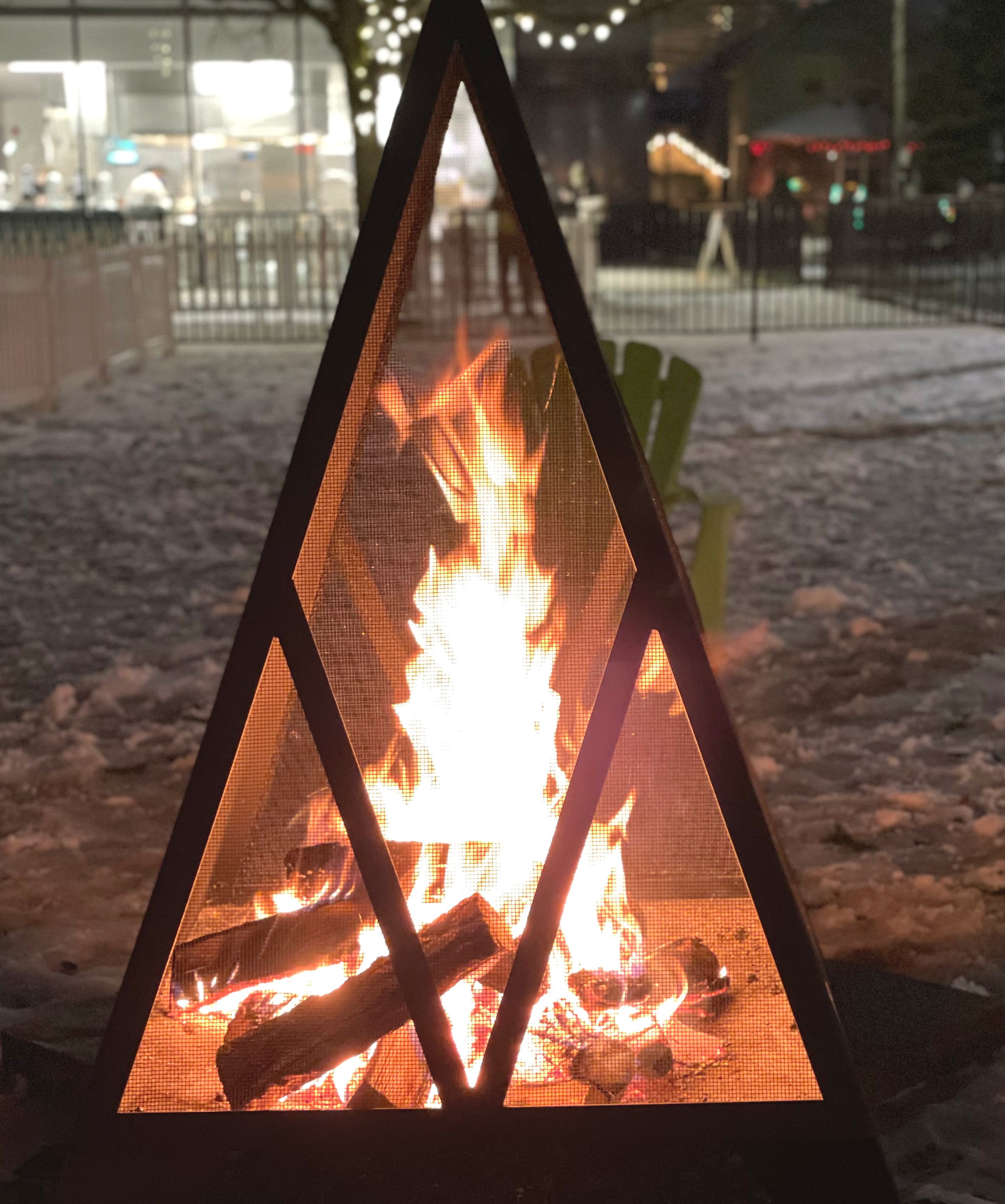 Bonfire outdoors winter