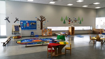 Preschool room with kids activities