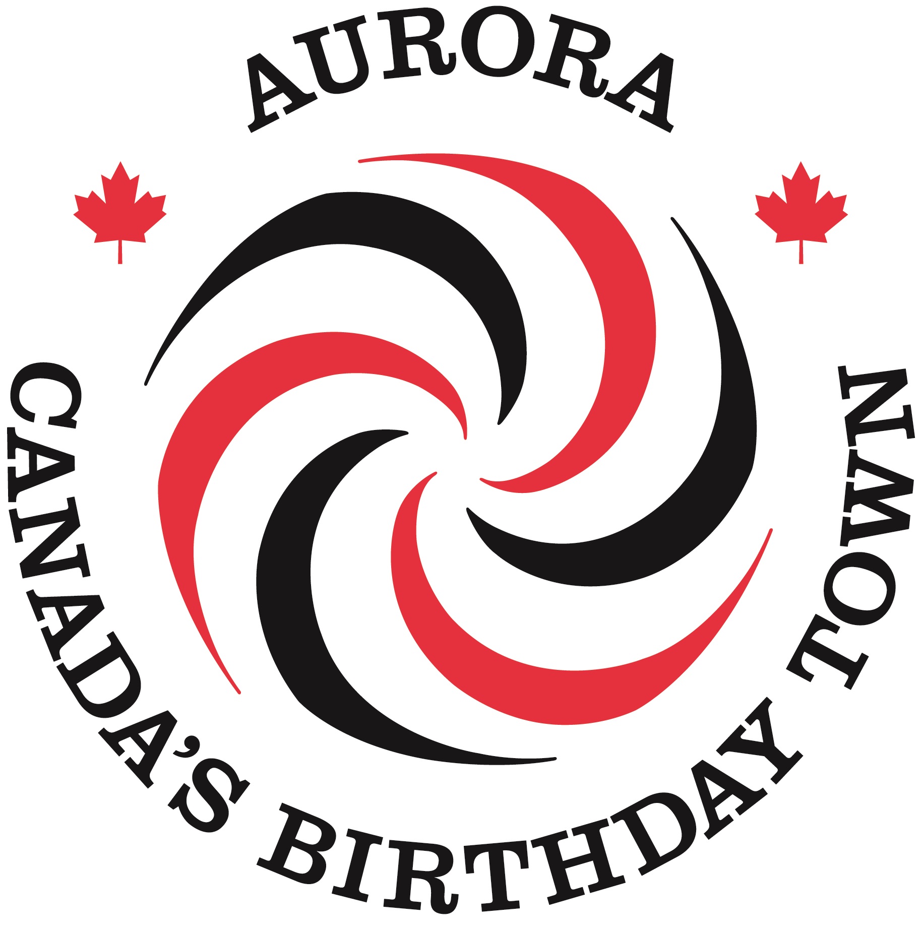 Aurora Canada's birthday town logo