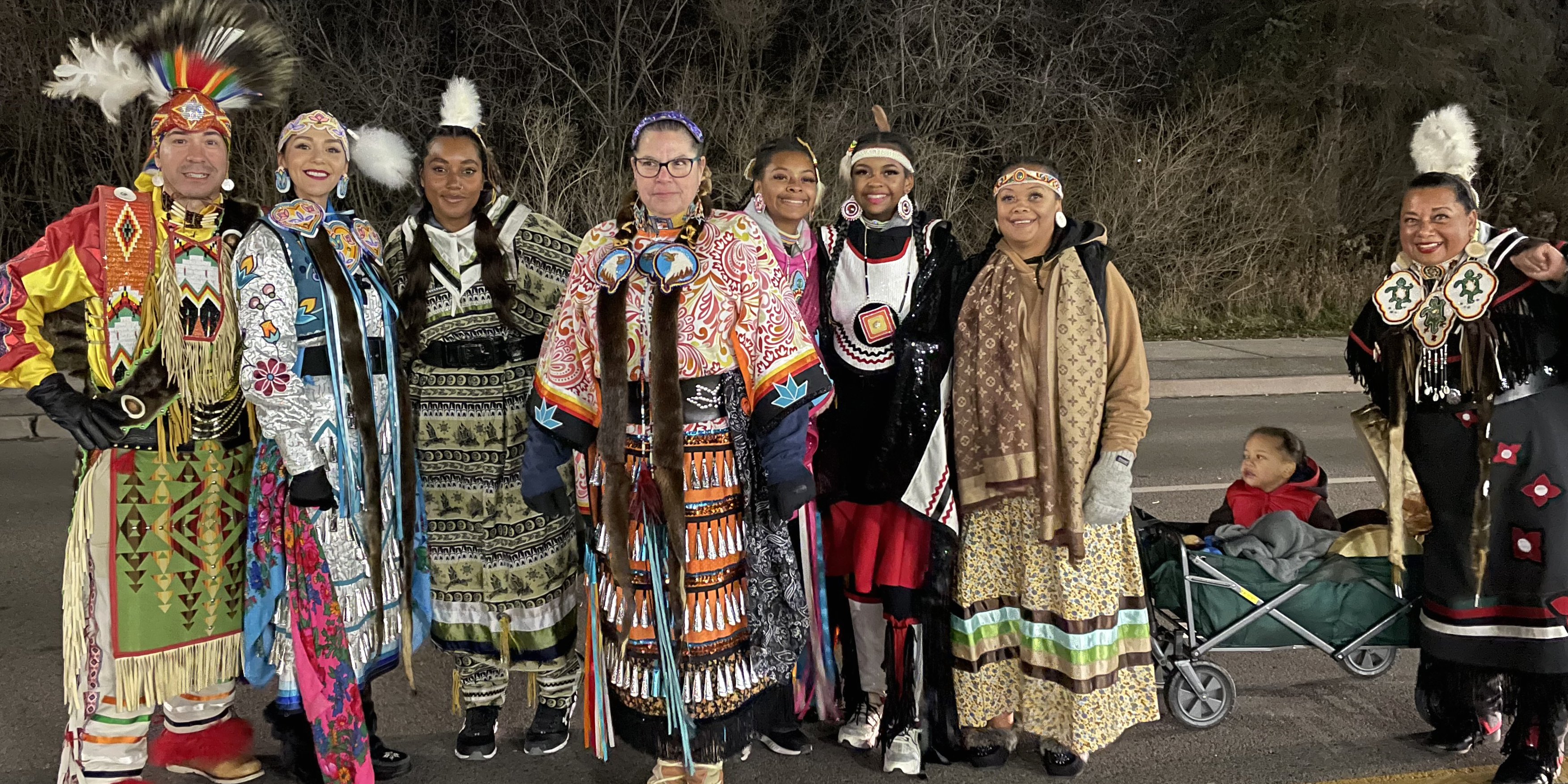 Group of indigenous people at parade