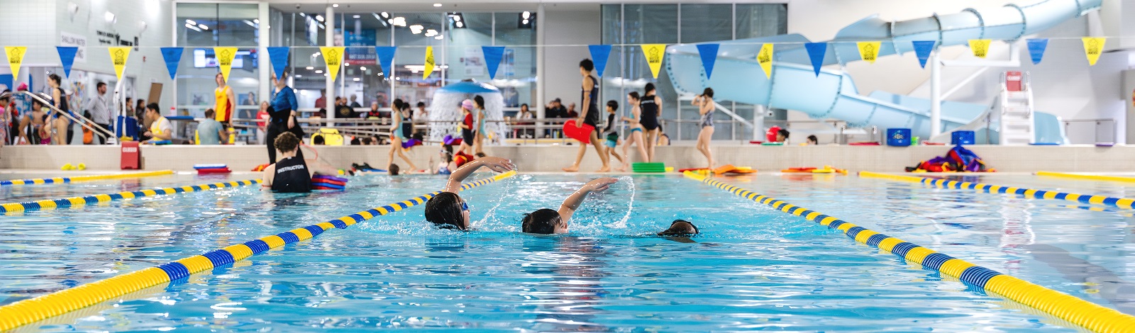 SARC pool with swimmers and lifequards