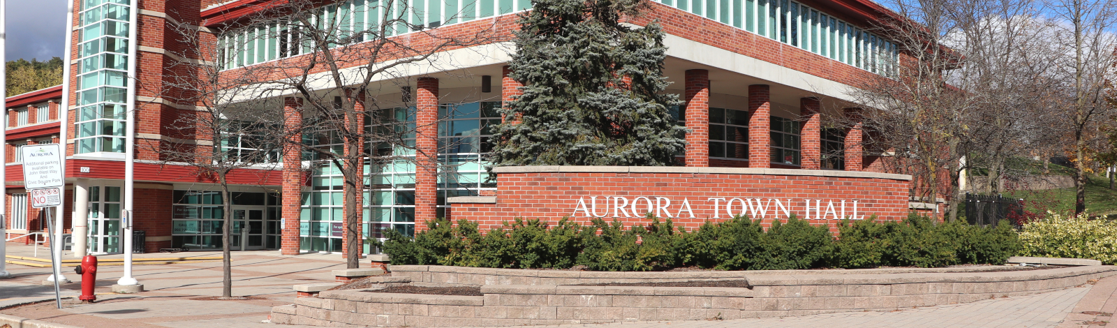 Front of building Aurora Town Hall