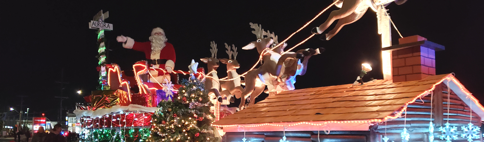 Santa Claus on parade float