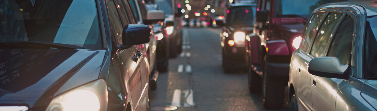 cars on the road in traffic