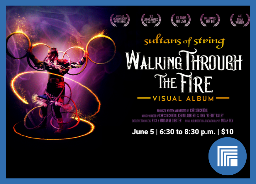Graphic that says "Walking Through The Fire"