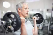 Man lifting weights