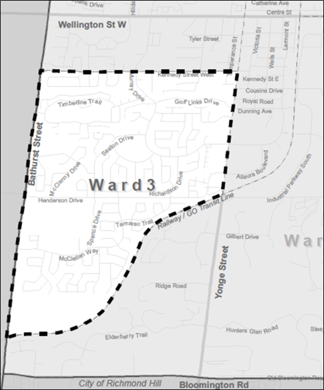 "Ward 3 area map"