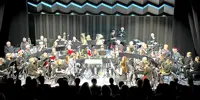 Band playing music in theatre