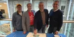 Mayor and Council cutting Levee cake