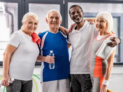Group of seniors fitness
