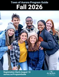 Fall 2026 program guide front cover image group of teens autumn weather