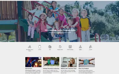 Website homepage thumbnail image