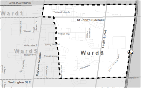 "Ward six area map"
