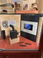 Artifacts behind a glass display