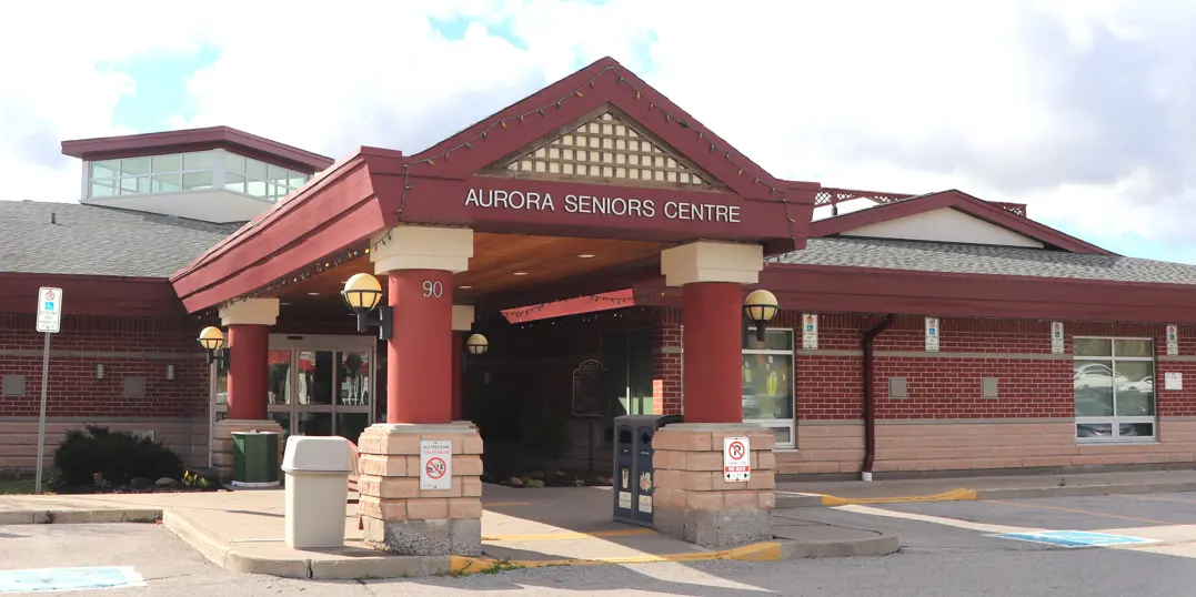 Front of Aurora seniors centre building