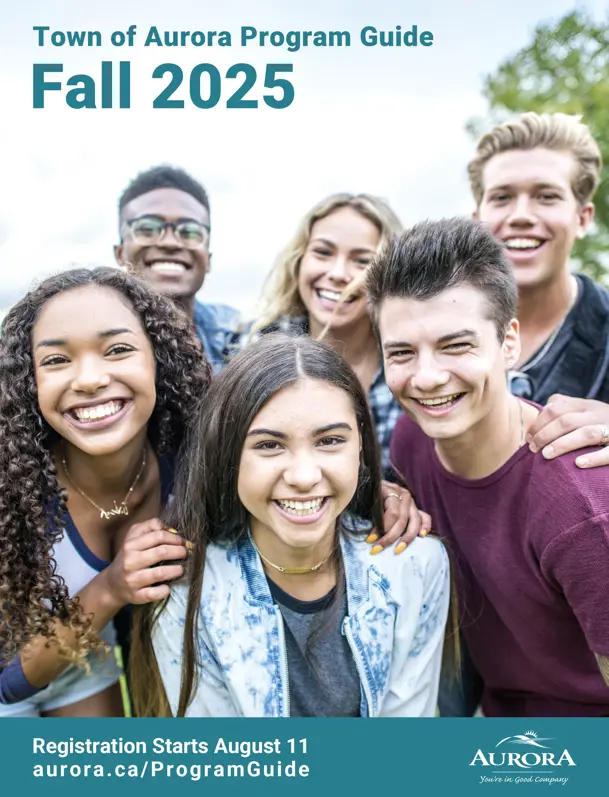 Six teens outdoors in fall season