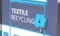 Blue textile recycling bin